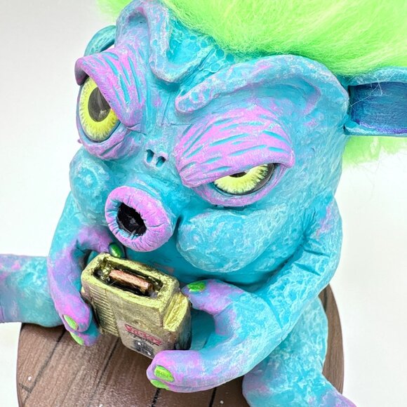 Statue Sculpture Cute Whimsical Monster Basement Dwelling Vintage Gamer Desk Art - Picture 3 of 13
